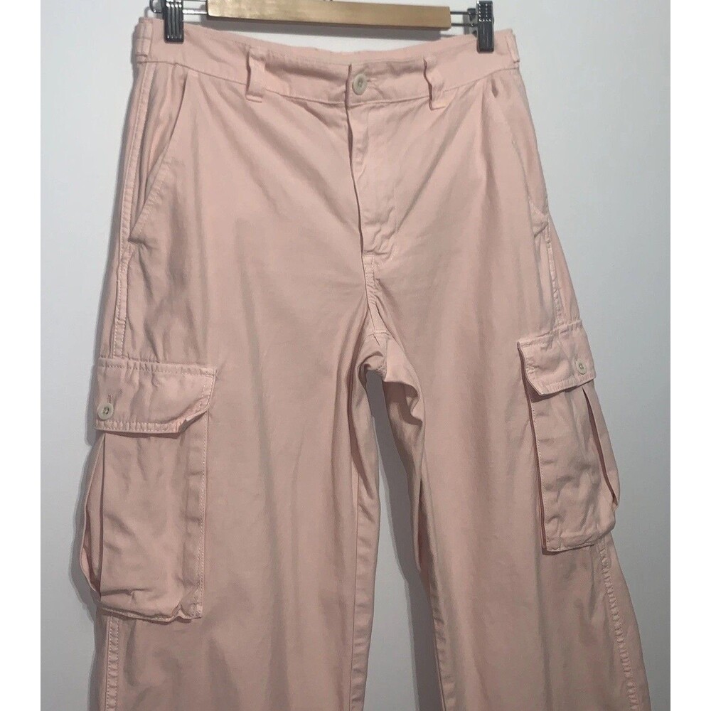 Madewell Womens Sz 27 Pink Low Slung Straight Fit Cargo Pants - Picture 2 of 7